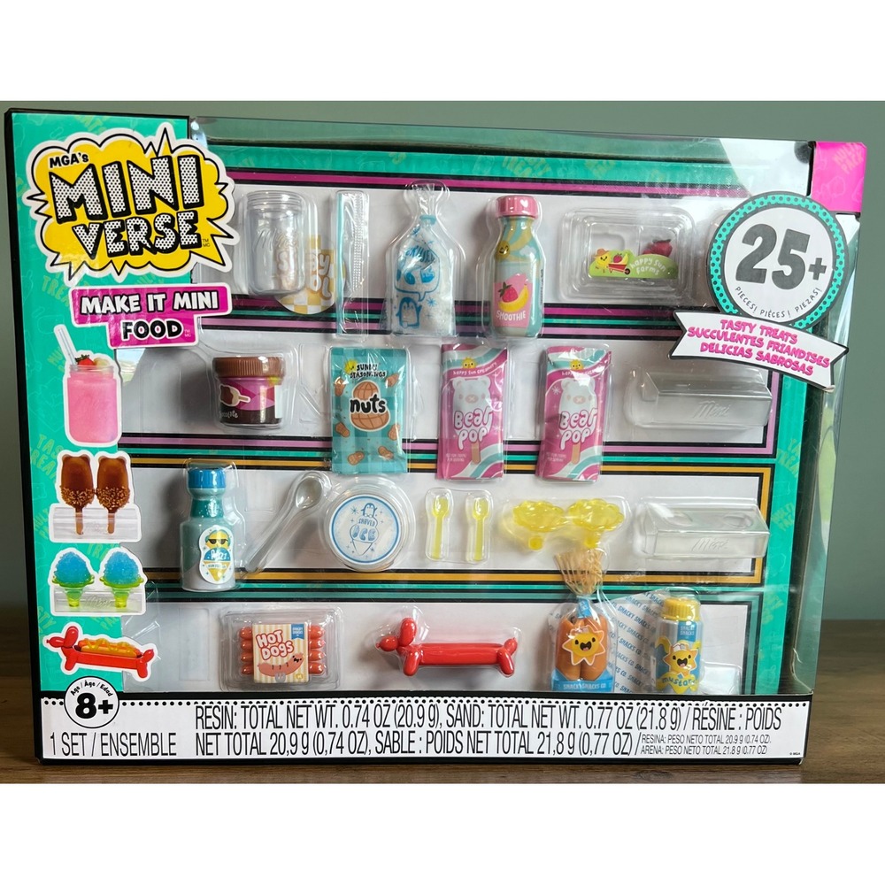 MGAs Miniverse Make It Mini Food Tasty Treats Multipack 25+ Pieces DIY Resin Toy